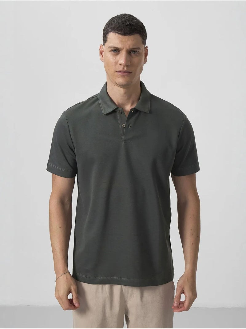 Polo algodão elastano tommy Verde escuro - Kiabi