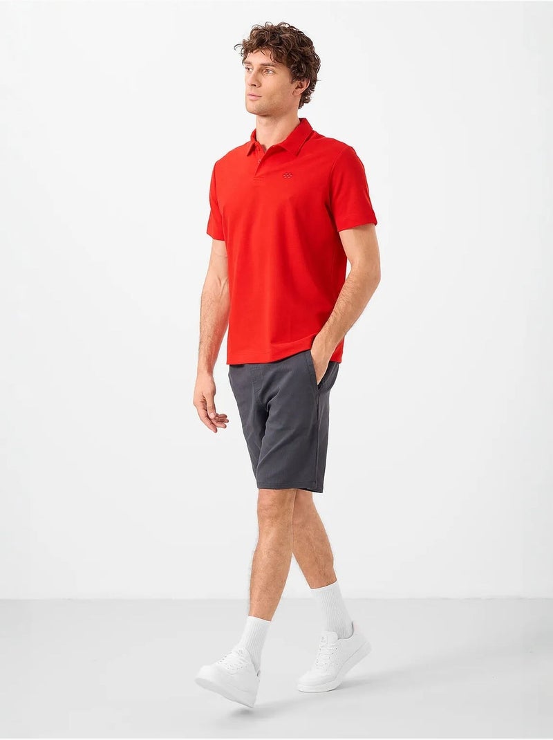 Polo algodão elastano tommy Vermelho - Kiabi