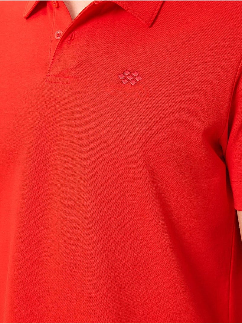 Polo algodão elastano tommy Vermelho - Kiabi