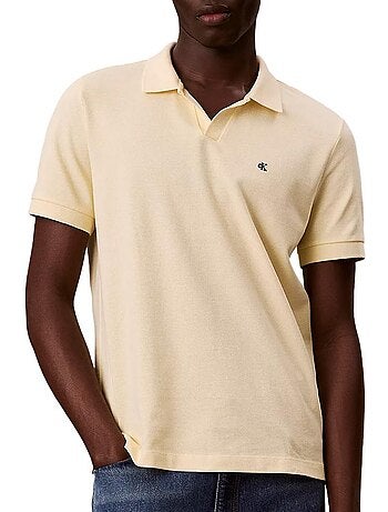 Polo calvin klein jeans monogram pique azul claro para homem