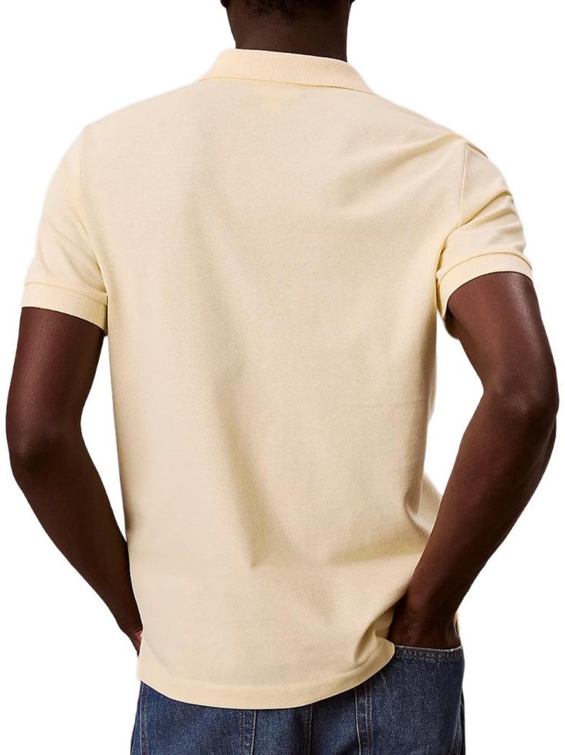 Polo amarelo calvin klein jeans monogram pique para homem Amarelo - Kiabi
