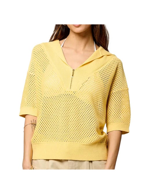 Polo Amarelo Kaporal Laiza para Mulher - Kiabi Polo Amarelo Kaporal Laiza para Mulher - Kiabi