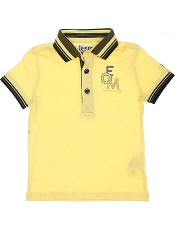 Polo amarelo para menino eom bonzai