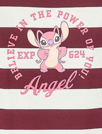 Polo às riscas com estampado 'Angel' 'Disney'