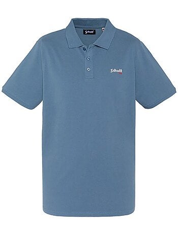 Polo azul claro para homem schott ps0022