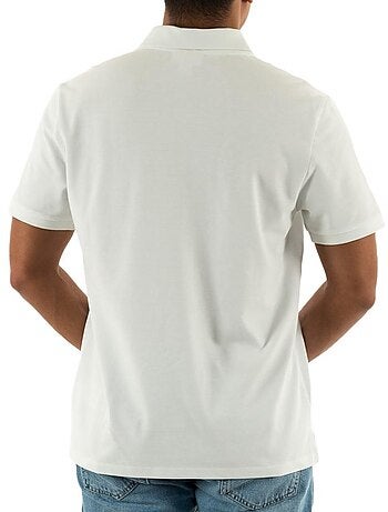 Polo branco calvin klein jeans monogram piqué para homem