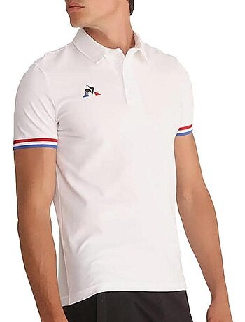 Polo Branco Le Coq Sportif de Homem para Apresentação