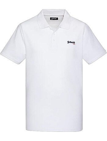 Polo branco schott ps0022 para homem