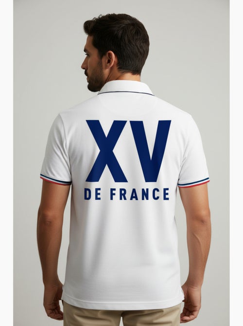 Polo branco seleção francesa de râguebi ? Coleção yannick ? Licença oficial ffr - Kiabi Polo branco seleção francesa de râguebi ? Coleção yannick ? Licença oficial ffr - Kiabi