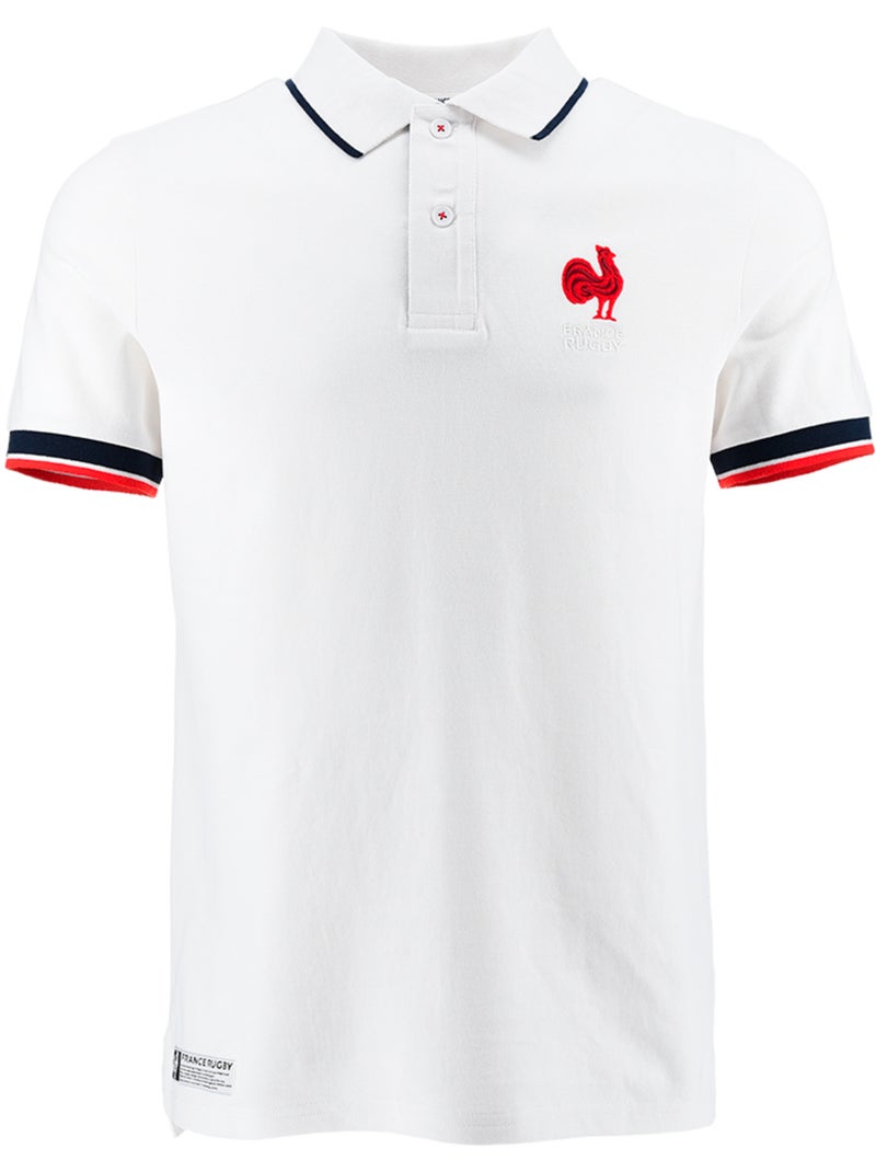 Polo branco seleção francesa de râguebi ? Coleção yannick ? Licença oficial ffr Branco - Kiabi