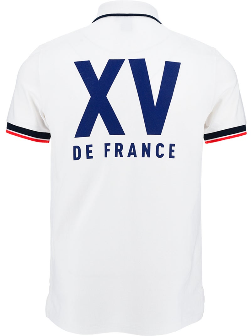 Polo branco seleção francesa de râguebi ? Coleção yannick ? Licença oficial ffr Branco - Kiabi