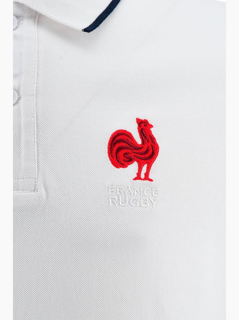 Polo branco seleção francesa de râguebi ? Coleção yannick ? Licença oficial ffr Branco - Kiabi