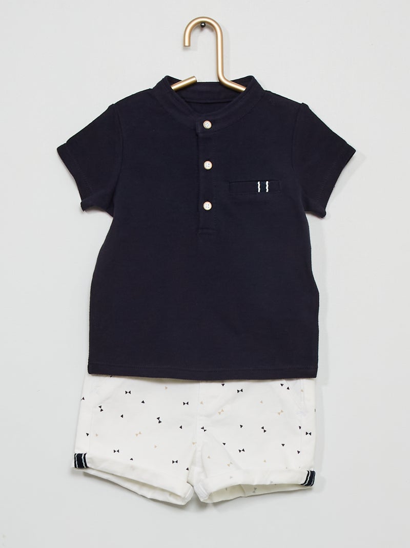 Polo + calções AZUL - Kiabi