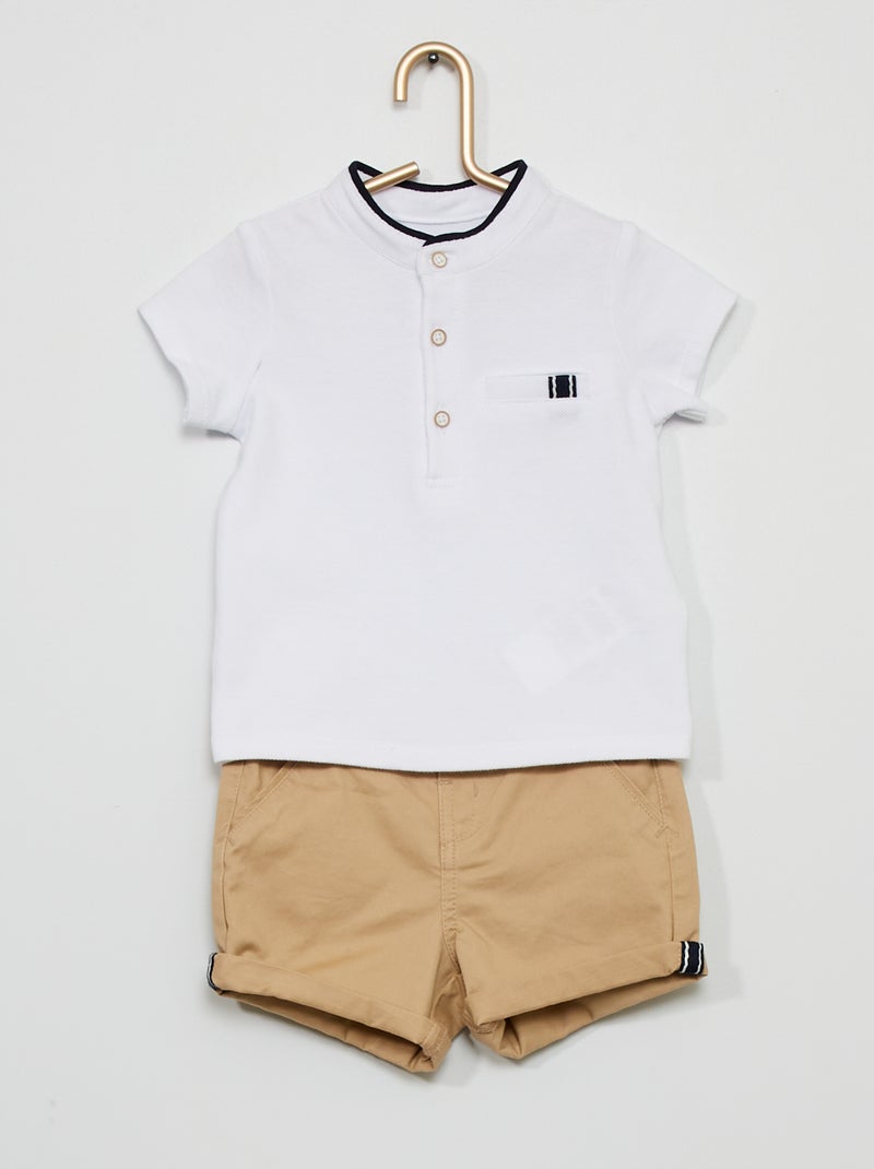 Polo + calções BEGE - Kiabi