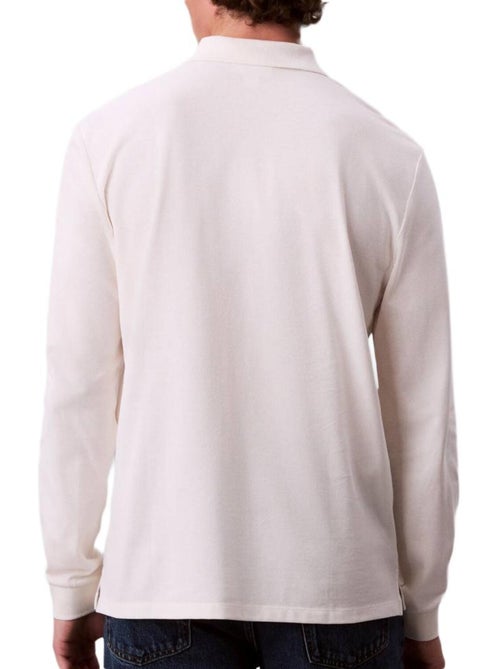 Polo Calvin Klein de Manga Comprida Branco para Homem - Kiabi Polo Calvin Klein de Manga Comprida Branco para Homem - Kiabi