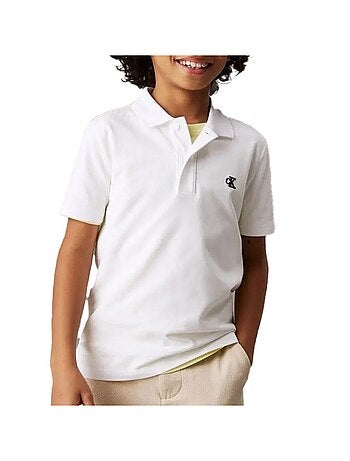 Polo Calvin Klein Jeans Essencial Branco para Rapaz IB0IB02486