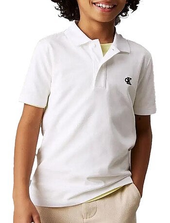 Polo Calvin Klein Jeans Essencial Branco para Rapaz IB0IB02486