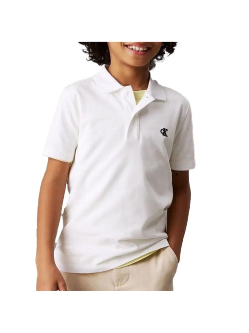 Polo Calvin Klein Jeans Essencial Branco para Rapaz IB0IB02486 - Kiabi Polo Calvin Klein Jeans Essencial Branco para Rapaz IB0IB02486 - Kiabi