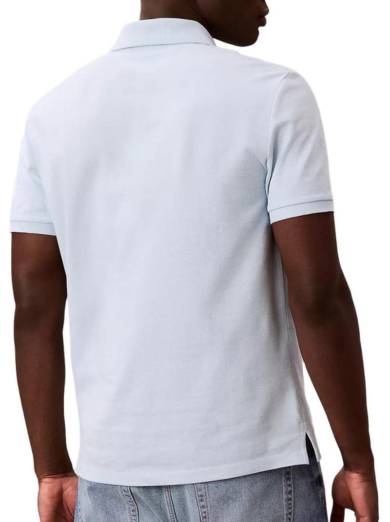 Polo calvin klein jeans monogram pique azul claro para homem Azul - Kiabi