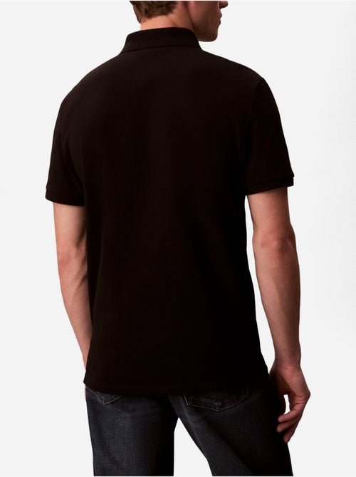 Polo calvin klein jeans monogram piqué preto para homem - Kiabi