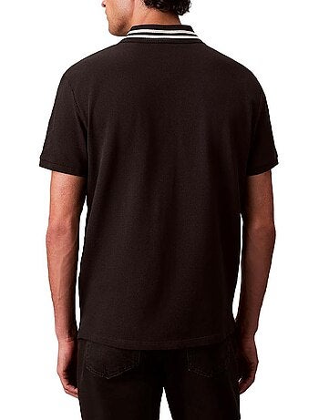 Polo Calvin Klein Jeans Piqué Preto para Homem