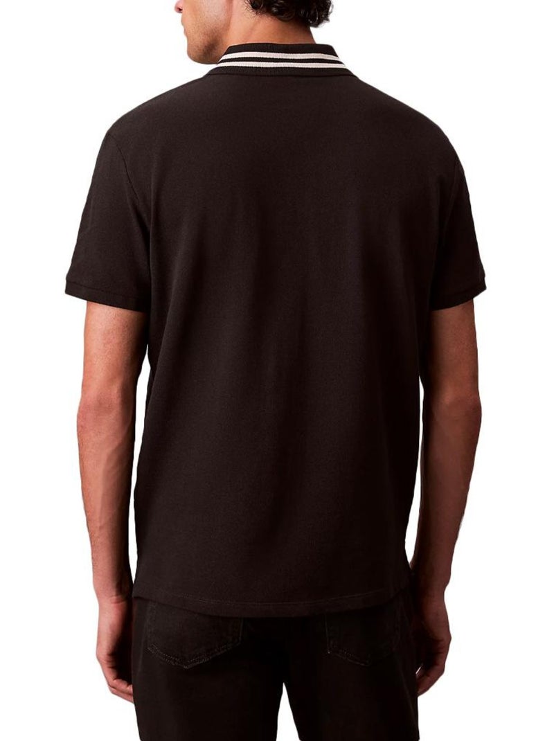 Polo Calvin Klein Jeans Piqué Preto para Homem Preto - Kiabi