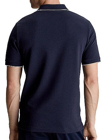 Polo Calvin Klein Jeans Piqué Tippin para Homem Azul Marinho