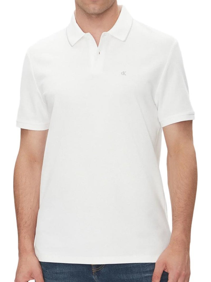 Polo Calvin Klein Jeans Refined para Homem Branco Branco - Kiabi