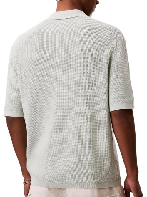 Polo Calvin Klein Jeans Waffle Cinzento para Homem - Kiabi Polo Calvin Klein Jeans Waffle Cinzento para Homem - Kiabi