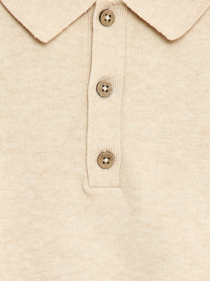 Polo camisola Bege - Kiabi