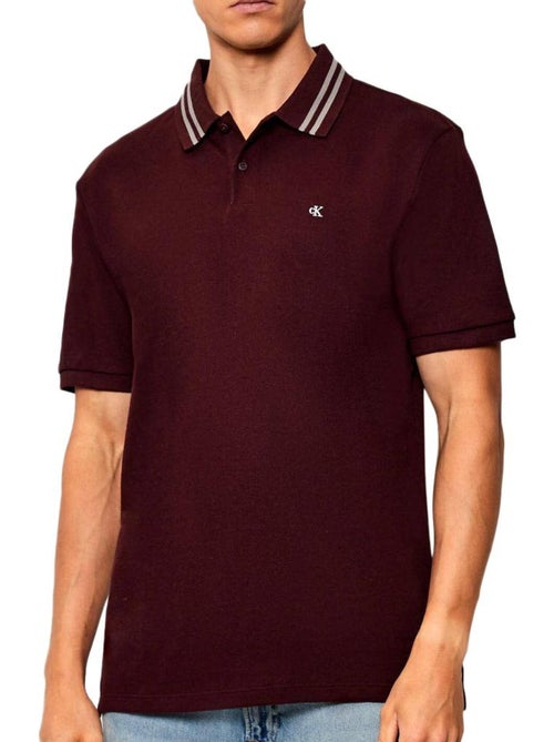 Polo Castanho Calvin Klein Jeans Piqué para Homem - Kiabi Polo Castanho Calvin Klein Jeans Piqué para Homem - Kiabi