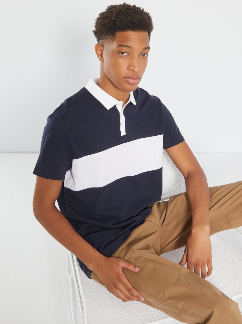 Polo color-block +1m90 AZUL - Kiabi
