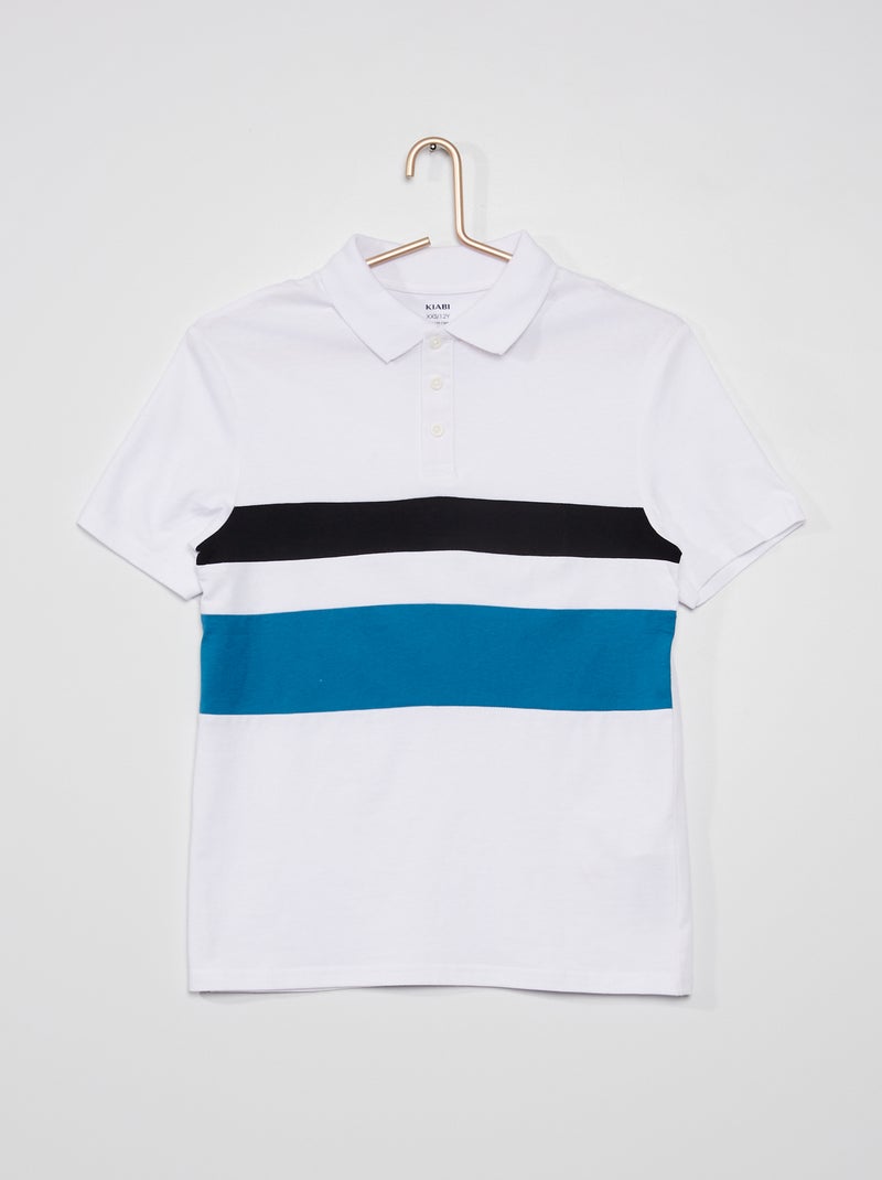 Polo color-block AZUL - Kiabi
