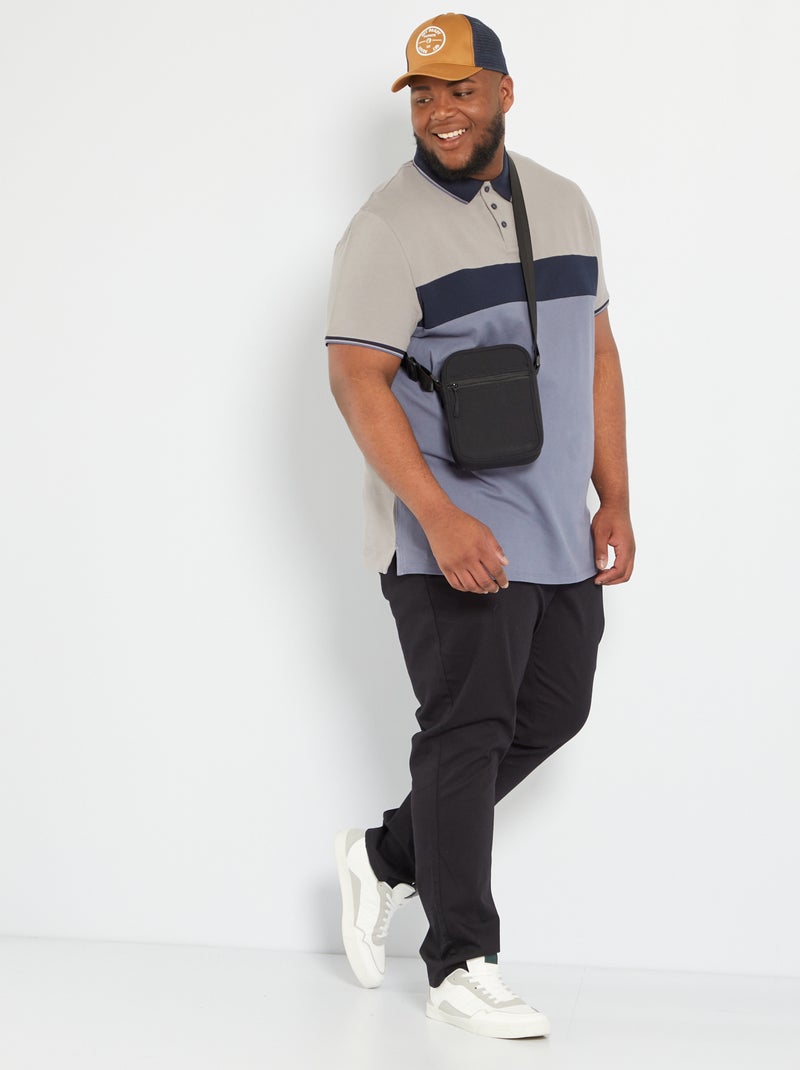 Polo color-block CINZA - Kiabi