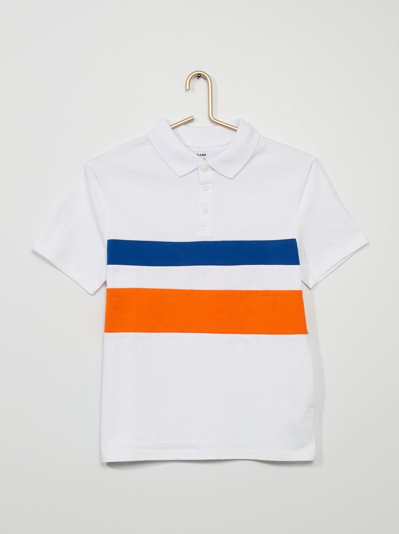 Polo color-block LARANJA - Kiabi