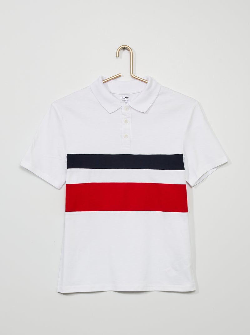 Polo color-block VERMELHO - Kiabi
