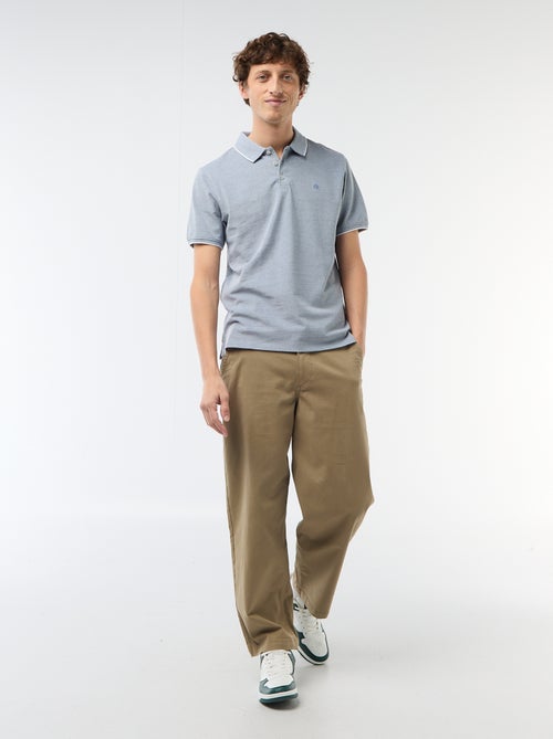 Polo com bordado no peito - Kiabi