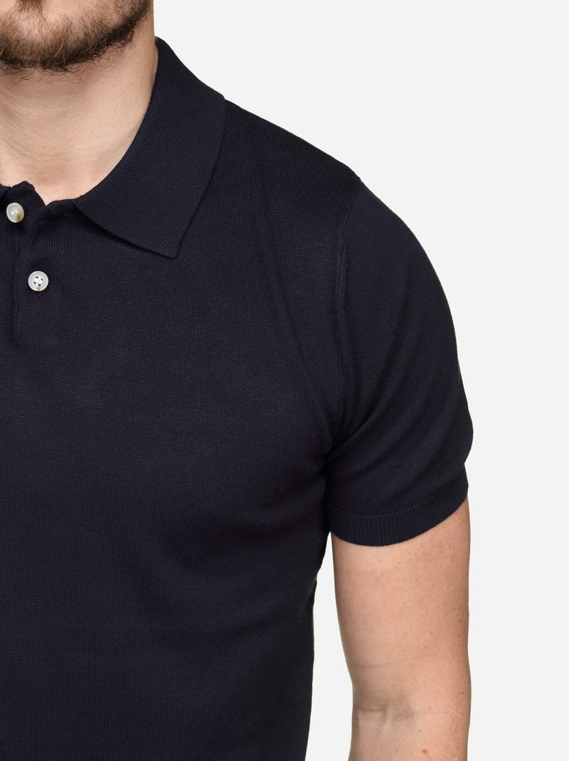 Polo com botão - Frilivin Azul escuro - Kiabi