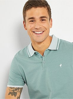 Polo com colarinho contrastado - Kiabi