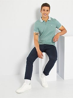 Polo com colarinho contrastado - Kiabi