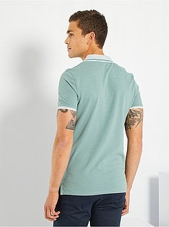 Polo com colarinho contrastado - Kiabi