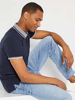 Polo com colarinho contrastado - Kiabi