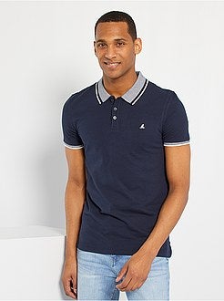 Polo com colarinho contrastado - Kiabi