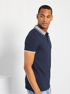 Polo com colarinho contrastado - Kiabi