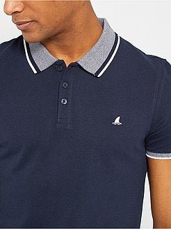 Polo com colarinho contrastado - Kiabi