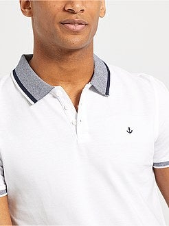 Polo com colarinho contrastado - Kiabi