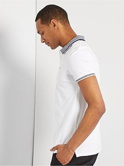 Polo com colarinho contrastado - Kiabi