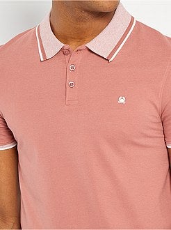 Polo com colarinho contrastado - Kiabi