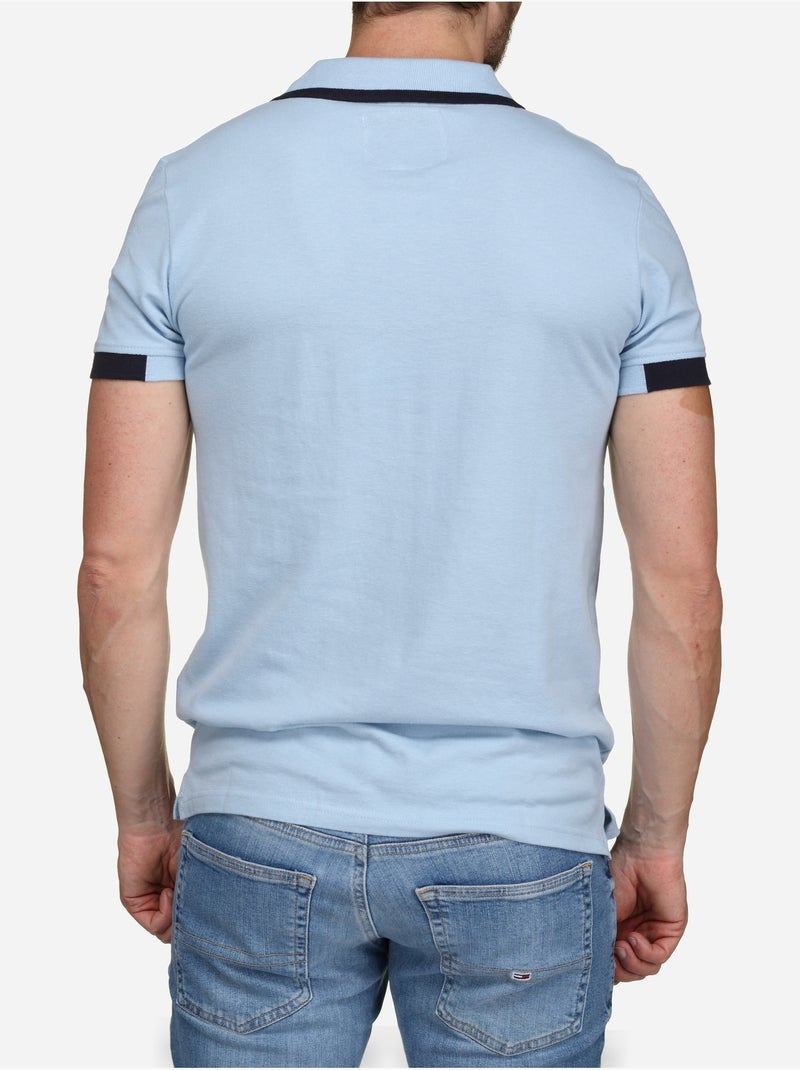 Polo com debrum - Bill Tornade Azul Azul-marinho - Kiabi