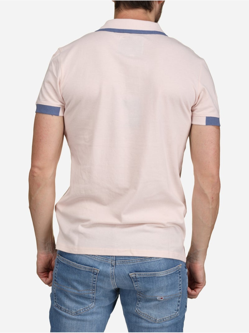 Polo com debrum - Bill Tornade Azul Rosa - Kiabi